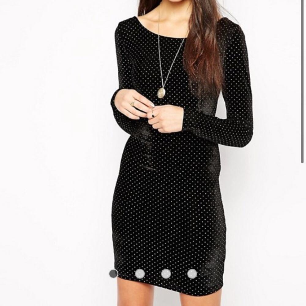 Nasty Gal Motel Rocks studded velvet dress